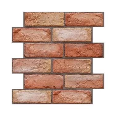 Imagem de Papel De Parede 3D Autoadesivo Impermeável Com Efeito Tijolo, 510 Ades