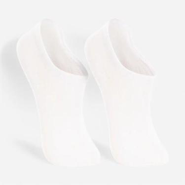 Imagem de Kit 2 Pares De Meias Invisível Lupo Branca, 0900, 34a39