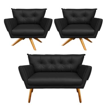 Imagem de KIT 01 NAMORADEIRA E 02 POLTRONAS GIRATO