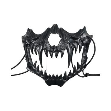 Imagem de Máscara De Festa De Caveira Anime Dragão Deus Esqueleto Meia Face Aces