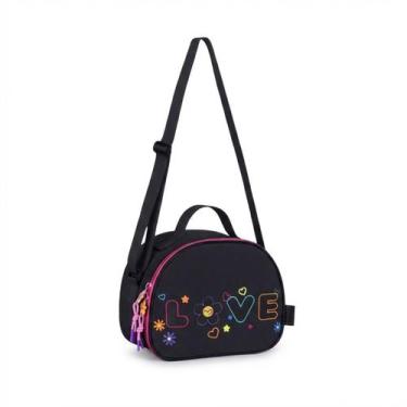 Imagem de Lancheira Cacau Haxkar Térmica Meninas Infantil Escolar Teen Cor:Preto