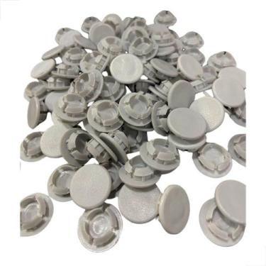 Imagem de Botão Tapa Furo Para Esquadrias Pacote 100 Peças 1/2 Fosco - Fast Vidr