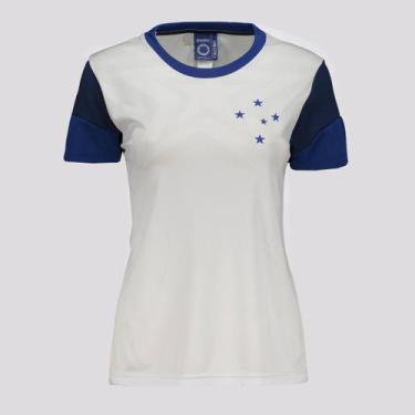 Imagem de Camisa Cruzeiro Brilhar Feminina Branca - Braziline, G