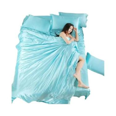 Imagem de Conjunto De Cama De Luxo Em Cetim Sedoso, Tamanho Queen E King, Capa D