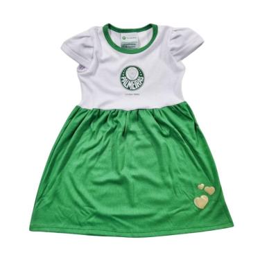 Imagem de Vestido Infantil Palmeiras Canelado Torcida Baby