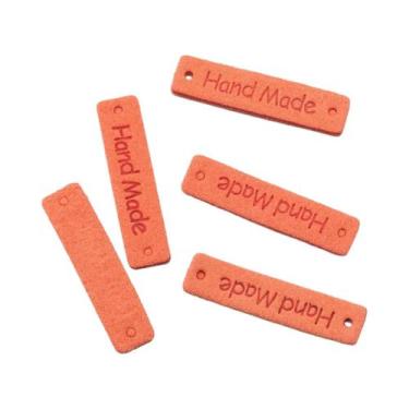 Imagem de Etiquetas De Couro PU Feitas À Mão 1*4cm, 20 Peças, Etiquetas De Costu