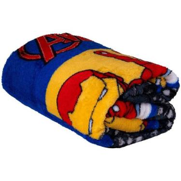 Imagem de Manta de Microfibra Fun Solteiro Infantil Avengers Vingadores Jolitex,