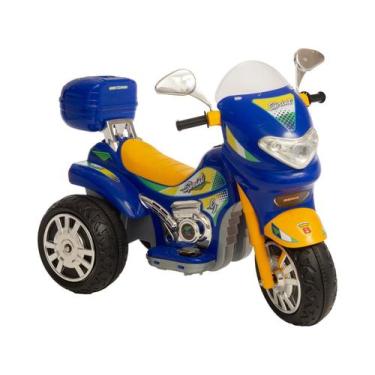 Imagem de Moto Eletrica Infantil Biemme Sprint Turbo 12V Capacete Azul