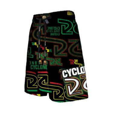 Imagem de (LANÇAMENTO) Bermuda Cyclone Veludo Logo Jamaican, Preto, GG