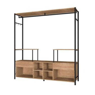 Imagem de Guarda Roupa Closet Casal Barcelona Preto Demolição - Artefamol