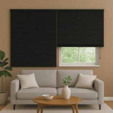 Imagem de Persiana Horizontal PVC 25mm BLOCK 200larg x 160alt 2 pçs - Top Flex, 