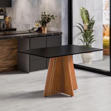 Imagem de Mesa De Jantar 4 Lugares Multimóveis Cr50246 Cinamomo-preto