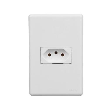 Imagem de Conjunto Stella Steck Tomada 2P+T Horizontal Branco 20A 250V