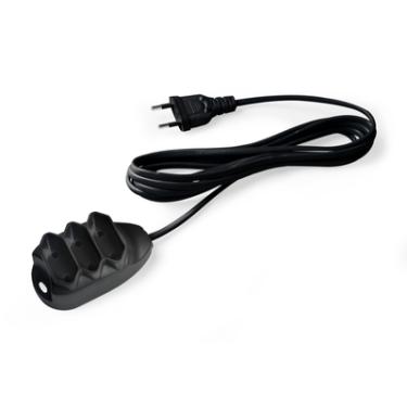 Imagem de Extensão Elétrica Intelbras EXT 2003 3 Tomadas 2 Pinos 10A 3 Metros Bivolt Antichamas Preto NBR 14136