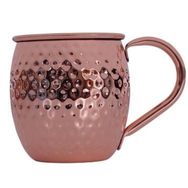 Imagem de Caneca Moscow Mule 500ml 8,5 x 10cm Cobre Martelado - Tesla Store