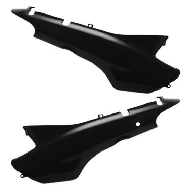 Imagem de Tampa Lateral Moto Honda Biz 100 1998 À 2005 Cromo Forte, PRETO 2000 -