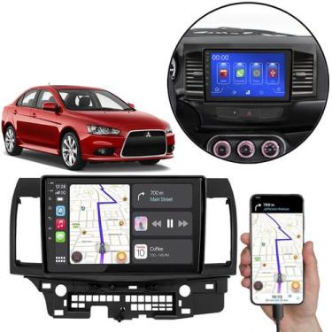 Imagem de Kit Multimidia Carplay 9 Pol Lancer 2009-2019 MP5 + Câmera e Moldura -