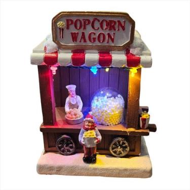 Imagem de Vila Natalina Pipoqueiro Cenário de Natal Iluminado Mov 18cm - Magizi