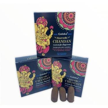 Imagem de Incenso Cascata Goloka Ganesha Chandan Black Flow 2,50 Cm - Lua Mistic