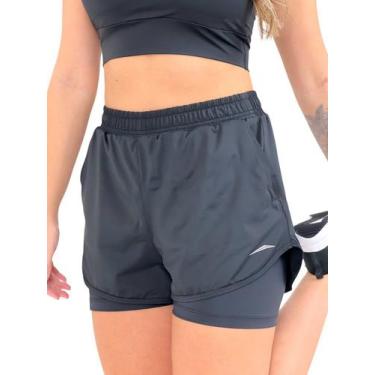 Imagem de Shorts Duplo Feminino Beach Sport BLACK - Preto - HOTPLAY, PP