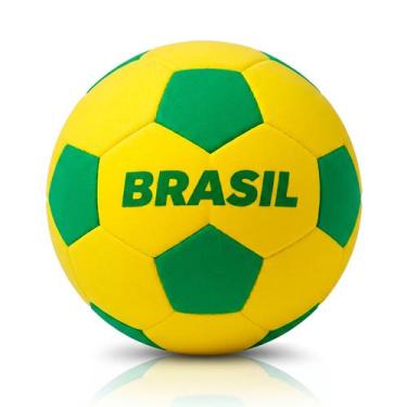 Imagem de Bola De Futebol Brasil EVA Leve Para Quadra Piscina Praia Temática Cop