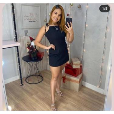 Imagem de Vestido curto feminino adulto no tecido dunas. - Closet jessica barbos