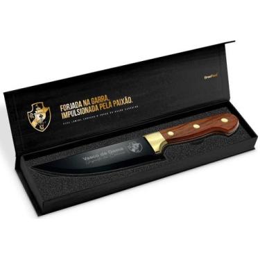Imagem de Faca Churrasco Steel Gold Times Futebol sortidas Brasfoot Cor:Vasco, V