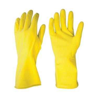 Imagem de Luva De Látex Slim Amarela M/8 Antiderrapante - Nobre