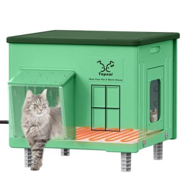 Imagem de Casa Aquecida para Gatos Externa Myodal 45x43x44 cm Impermeável