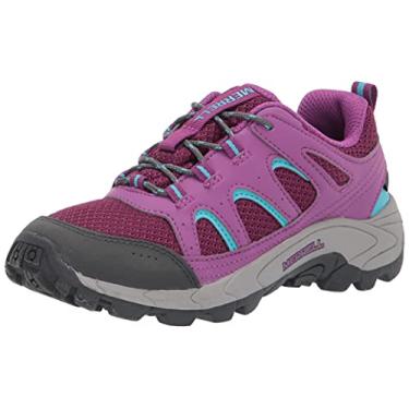 Imagem de Merrell Oakcreek Tênis infantil de caminhada à prova d'água de renda baixa, Paloma/Baga, 6.5 Big Kid