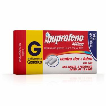 Imagem de Ibuprofeno 400mg 10 comprimidos Neo Química Genérico 10 Comprimidos