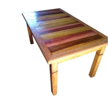 Imagem de Mesa Avulsa 2,50x0,90 De Madeira De Demolição Moveis Rusticos Divecchio