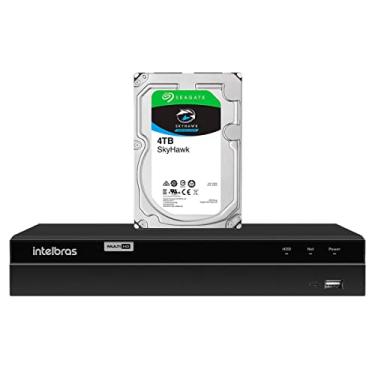 Imagem de DVR Gravador de vídeo Intelbras 4 canais MHDX 1204 Detecção Inteligente de Movimento + HD Seagate SkyHawk 4TB