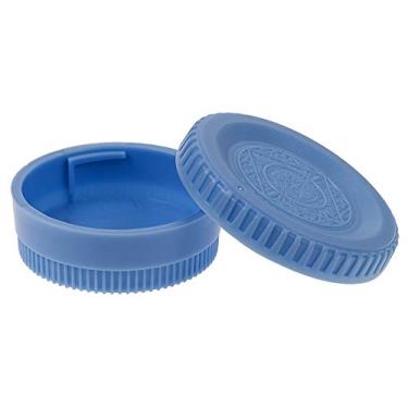 Imagem de Conjunto de tampa de lente traseira e corpo da câmera Fotodiox Designer compatível com todas as câmeras e lentes Nikon/Nikkor F - Azul