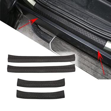 Imagem de FINMOKAL Protetor De Proteção De Placa De Soleira De Porta Preta Para 2020-2021 Land Rover Defender 110