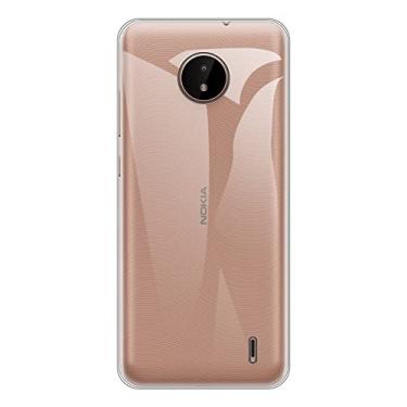 Imagem de Capa para Nokia C20, capa traseira de TPU macio à prova de choque silicone bumper anti-impressões digitais capa protetora de corpo inteiro para Nokia C10 (16,52 cm) (transparente)