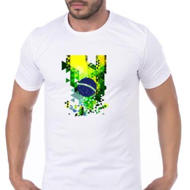 Imagem de Camiseta Masculina Bandeira Brasil Camisa Copa - Uolk