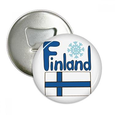 Imagem de Bandeira nacional da Finlândia, abridor de garrafas, emblema multifuncional