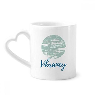 Imagem de Caneca de arte abstrata de tinta verde caneca de café cerâmica copo de coração de vidro