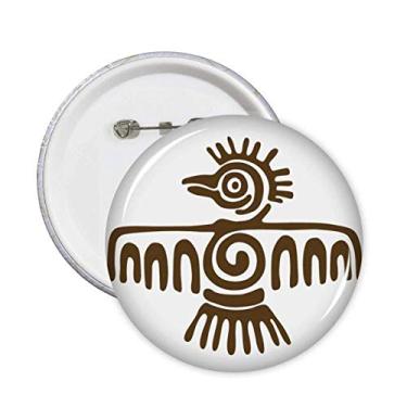 Imagem de Totems México Águia Careca Alfinetes Civilização Antiga Emblema Botão Decoração Acessório 5 peças