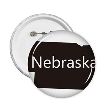 Imagem de Nebraska América EUA mapa contorno pinos crachá botão emblema decoração acessório 5 peças