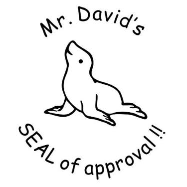 Imagem de Selo de aprovação!! Carimbo de auto-tinta redondo personalizado para professores