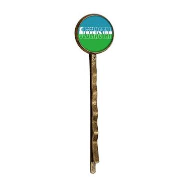 Imagem de Boné de metal retrô com nome da bandeira do Uzbequistão