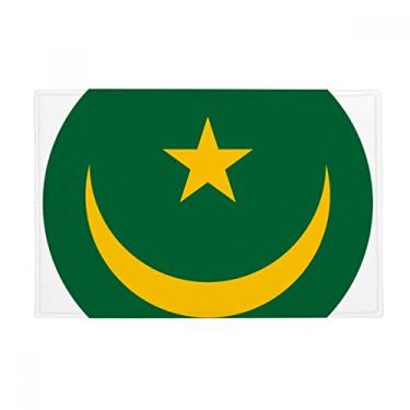 Imagem de DIYthinker Tapete de chão com emblema nacional da África da Mauritânia Tapete antiderrapante para porta de banheiro