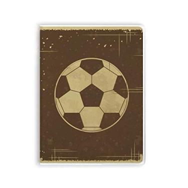 Imagem de Caderno de ilustração esportiva de futebol com estampa preta, capa de chiclete, diário de capa macia