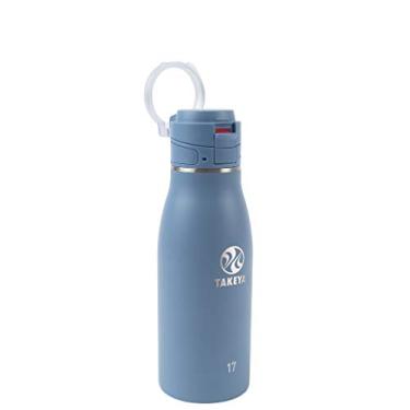 Imagem de Takeya Caneca de café de viagem com isolamento de aço inoxidável Traveler de 500 ml com tampa à prova de vazamento, qualidade premium, livre de BPA, Bluestone