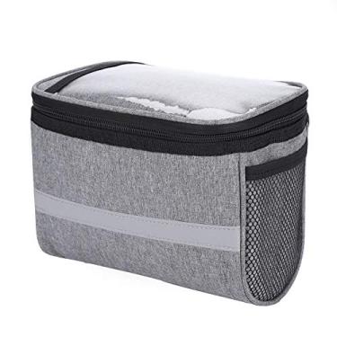 Imagem de Bolsa de guidão de bicicleta, bolsa de telefone com estrutura de bicicleta, bolsa de selim de tubo frontal de bicicleta, com faixa refletiva para mountain bike, cesta de ciclismo, acessórios de armazenamento