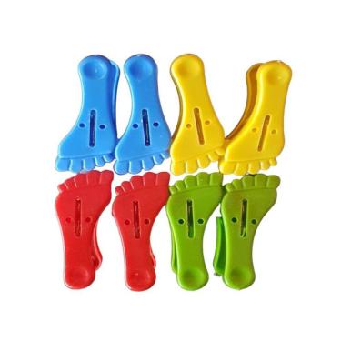 Imagem de Prendedor pregador de roupas alimentos 8 pçs pezinho