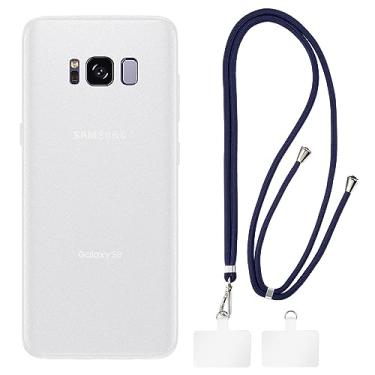 Imagem de Shantime Capa para Samsung Galaxy S8 + cordões universais para celular, pescoço/alça macia de silicone TPU capa protetora para Samsung Galaxy S8 (5,8 polegadas)