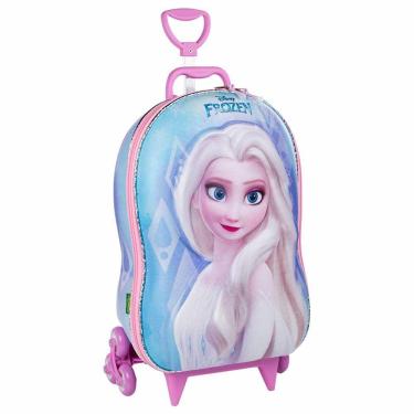 Imagem de Mochila 3D de Rodinhas Infantil - Disney-Frozen - Elsa - Maxtoy